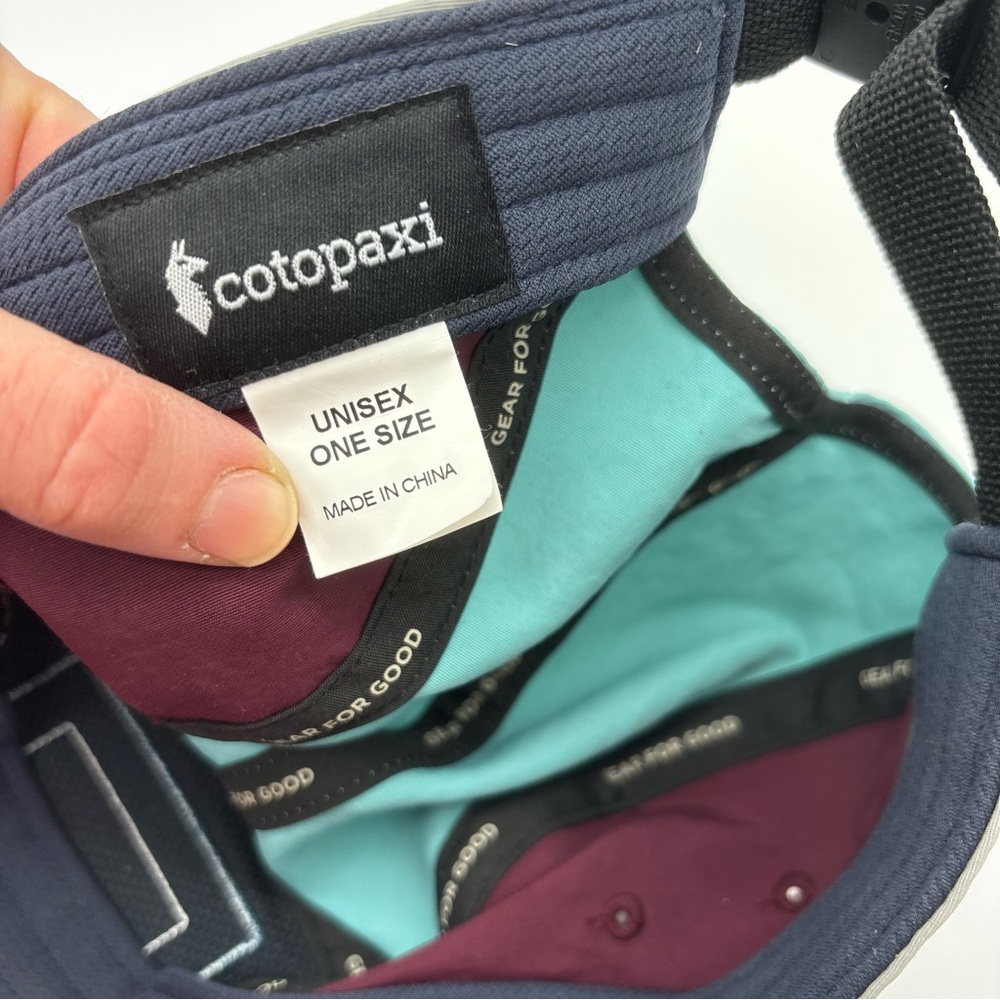 Cotopaxi Hat Cap Strap Back Color Block 5 Panel Unisex Pink Teal Purple - Picture 4 of 5